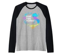 Part Time Mermaid Fish Beach Vacation Girls Womens Raglan Baseball Tee
