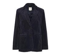 Part Two Women's Blazer Single Breasted Notch Lapel Corduroy Fabric Pockets, Dark Navy, 14