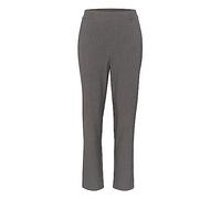 PART TWO Women's Casual Fit Comfort Waistband Full Length Mid-Rise Trousers, Grey Flannel Melange, 16