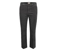 PART TWO Women's Corduroy Pants Cut Length Flared Legs Regular Fit Trousers, Magnet, 12