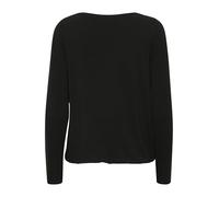 Part Two Women's Long Tapered Sleeves Relaxed Fit Boat Neck Hip Length Blouse, Black, M