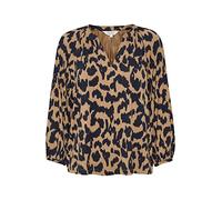 PART TWO Women's MileaPW TS T-Shirt, Dark Navy Ikat Leo Print, Medium