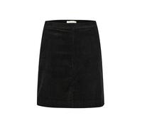 Part Two Women's Mini Skirt High Pockets Corduroy Fabric Elastic Waist, Black, UK 4