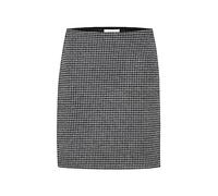 Part Two Women's Mini Skirt High Pockets Elastic Waist Pencil Silhouette, Medium Grey Check, M
