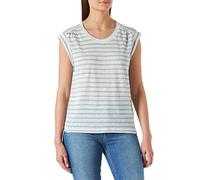 Part Two Women's PetryPW TS T-Shirt Relaxed fit, Dusk Blue Stripe, X-Large