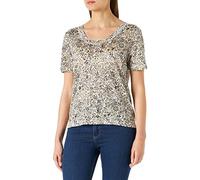 Part Two Women's PiePW TS T-Shirt Relaxed fit, Vetiver Painted Flower, X-Large