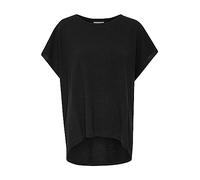Part Two Women's Waistcoat Wide Shoulders Crew Neck Loose Fit Knitted Top, Black, XL