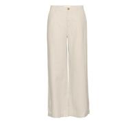 Part Two Women's Women's Trousers Wide Legs High-Waisted Full-Length Zip and Button Trousers, French Oak,