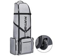 Partage Golf Travel Bag with Wheels,Golf Travel Case for Airlines, 600D Heavy Duty Oxford -Gray