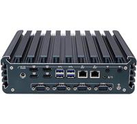 Partaker Fanless Industrial Computer, Mini PC, IPC, Core I5 1235U, I15, 4 x HDMI, 2 x LAN, TPM2.0, 4 x COM COM1/2 for RS232/RS485, Barebone, NO RAM, NO Storage, NO System