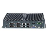 Partaker Fanless Industrial Computer, Mini PC, IPC, J1900, PA-1126, Windows 11/ Linux Ubuntu, 2 x LAN, HDMI, VGA, 4 x Input 4 x Output GPIO, 6 x COM, 2 PIN Phoenix, SIM Slot, 8G RAM, 128G SSD, 1TB HDD