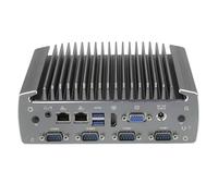 Partaker Fanless Industrial PC, Mini Computer, Industrial Computer, Intel I3 6100U, Windows 11/ Linux Ubuntu, I32, 2 x I211-AT LAN, 6 x COM, VGA, HDMI, 8G RAM, 512G SSD