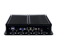 Partaker Fanless Industrial PC Rugged Computer IPC with Intel Core I3 4010U 6 COM Dual LAN 3G 4G WiFi Support SIM Slot Barebone I17