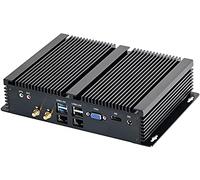 Partaker Fanless Mini PC, Industrial Computer, Desktop Computer with Core i5 8250U CPU, 16GB RAM 240GB SSD, 2xNICs, 4xUSB 3.0, 6xCOM RS232, HD Port, Aluminum Body