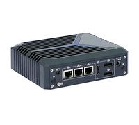 Partaker Fanless Mini PC, Micro Firewall Appliance, OPNsense, VPN, Router PC, Intel Celeron J6412, C6, AES-NI, SIM Slot, COM, 3 x 2.5GbE I225-V B3, HDMI, 2 x DP, TPM2.0, 16GB Ram 128GB SSD