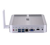 Partaker Fanless Mini PC,Mini Computer,Mini PC Windows 10 HTPC with Intel i3 7167U Dual Core CPU, Barebone System, HDMI,VGA, 4USB 3.0, Aluminum alloy chassis