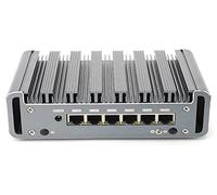 Partaker Firewall Micro Appliance, Fanless Mini PC, Network Router, Intel Pentium Gold Processor 4417U, 6 Gigabit Nics, AES-NI, HD, COM, (DDR4 16G RAM/512G SSD)