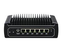 Partaker Micro Firewall Appliance, Fanless Mini PC, 8th Gen Intel Core i7 8550U Quad Core, Support AES-NI,6 Intel Gigabit LAN, 1xHD, RJ45 COM, 4xUSB3.0, 1xSIM Slot,DDR4 16GB Ram 512GB SSD