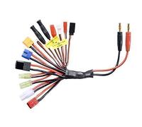 partCore Multi Charging Cable 14 in 1 Gold Contact Futaba Jr Tamiya T Plug Deans Mini-Tamiya XT60 EC3 TRX Transmitter Micro T Microcar Tamtech Gear Slowfly Bec