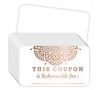 PARTH IMPEX 100 Blank Coupon Cards - Redeem Gift Vouchers for Presents, Love Coupons for Husband & Wife, Blank Gift Certificates