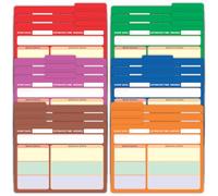 PARTH IMPEX 60 Pack Project File Folders, 1/3 Cut Tab with Assorted Positions, Letter Size Paper Holders (9.37” x 11.75”) Preprinted Job Tracking Manila Colored File Jackets for Office School Work