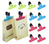 Parthan 10Pcs Food Clips, Reusable Freezer Bag Clips, Durable Freezer Bag Clips for Sandwich Bag, Freezer Clips to Keep Food Fresh, Chip Clip for Home, Kitchen & Office