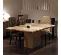Parthenon Dining Table - Marble with Pedestal Base - Variation Available