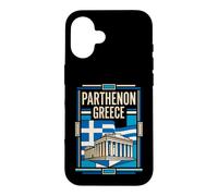 Parthenon Greece Flag Acropolis Ancient Temple Retro Art Case for iPhone 16
