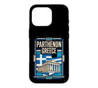 Parthenon Greece Flag Acropolis Ancient Temple Retro Art Case for iPhone 16 Pro