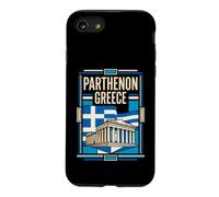 Parthenon Greece Flag Acropolis Ancient Temple Retro Art Case for iPhone SE (2020) / 7/8