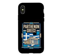 Parthenon Greece Flag Acropolis Ancient Temple Retro Art Case for iPhone X/XS