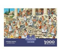 Parthenon Temple in Athens Wooden Jigsaw Puzzle Waterproof 1000 Piece Puzzles for Adults Colourful Home Decoration