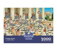 Parthenon Temple in Athens Wooden Jigsaw Puzzle Waterproof 1000 Piece Puzzles for Adults Fun Educational Games
