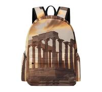 Parthenon Temple on A Sunset Cute Backpack Causal Daypack Lightweight Travel Laptop Bag for Men Women Funny Print