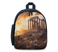 Parthenon Temple on A Sunset Cute Backpack Small Daily Daypack Travel Shoulder Bag with Adjustable Strap Funny Graphic