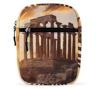 Parthenon Temple on A Sunset Small Crossbody Bag for Men Women