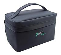 Parti Fish Insulated Lunch Bag 3L, Lightweight & Leak-Proof 4-Layer Portable Cooler for Food, Milk, Hot & Cold Meals - Small Thermal Lunchbox for Work, Travel, Daily Use (XS, Black)