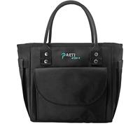 Parti Fish Lunch Bag Cool Bag Meal Prep Bag for Women Men, 7.5L Small 4-Layers Insulated Cooler Tote Bags Portable Wide Open Leakproof Food Pack Handbag Cute Daily Work Leisure Multipurpose, Black