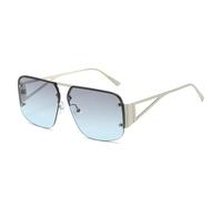 Partial Frame Sunglasses UV400 Protection Pilot Inspired Heritage Design for Men Women Versatile Style