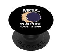 Partial Solar Eclipse August 12 2026 Design PopSockets Adhesive PopGrip
