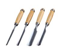Partial Wood Carving Chisel Set | Hollow Chisel 6/12/18/24mm | Wood Carving Tools Made of Chrome Vanadium Steel for Craftsmen, Carpenters and Beginners.
