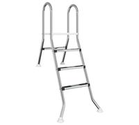 Partially in-Ground Pool Ladder Stainless Steel 304 Silver Pool Steps vidaXL