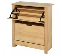 HOMCOM Shoe Storage Cabinet Tabletop Modern Brown, Brown