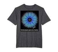 Particle Physics Gives Me A Hadron Funny Science T-Shirt, Men's Big and Tall, Dark Heather Grey, 5X Tall