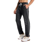 PARTICLE PLANET Tracksuit Bottoms Mens Joggers Slim with 3 Zip Pockets | Mens Running Joggers Cosy Jogging Sports Sweatpants Gym Trousers UK with elasticated waist and drawstring
