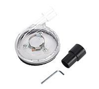 Particle Shroud Kit for Angle Grinders | 4in - 5in Universal Dry Grinding Cover | Transparent Polycarbonate Guard with Detachable Rim | Includes Nozzle & Hex Wrench