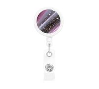 Particle Symphony Retractable Badge Holder is Durable Sturdy Comes with A Lanyard for Office Hospital Staff Wearing