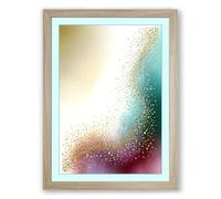 Particles in Dissolution Abstract Framed Wall Art Print A1 (84.1×59.4cm) Oak, Wall Decor for Living Room, Bedroom, Office & Home, Ready to Hang, Art Gift