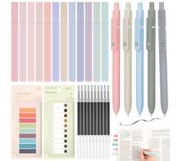 Partideal Pastel Highlighter,12 Pcs Mild Colours Highlighters with Ruler and 20 Color Markers Labels 5 Gel Pen,Aesthetic Cute Markersfor Reading Notes Books Journals Bibles School Office Supplies