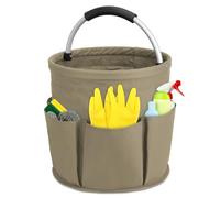 Partideal Tool Bag with Handle, 17 liters Bucket Tool Organizer Bag, Collapsible Garden Small Tools Bag, Portable Multi Cleaning Organiser Caddy, Multi Pocket Craft Caddy Universal